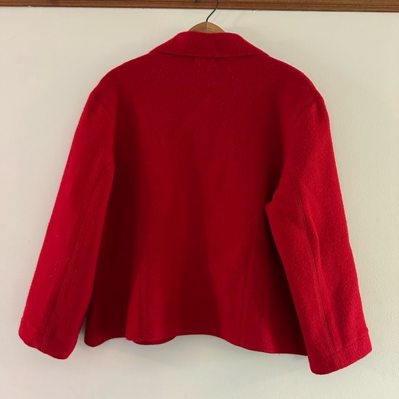 Willi Smith 100% Wool Women's Red Chore Jacket - Picture 3 of 8